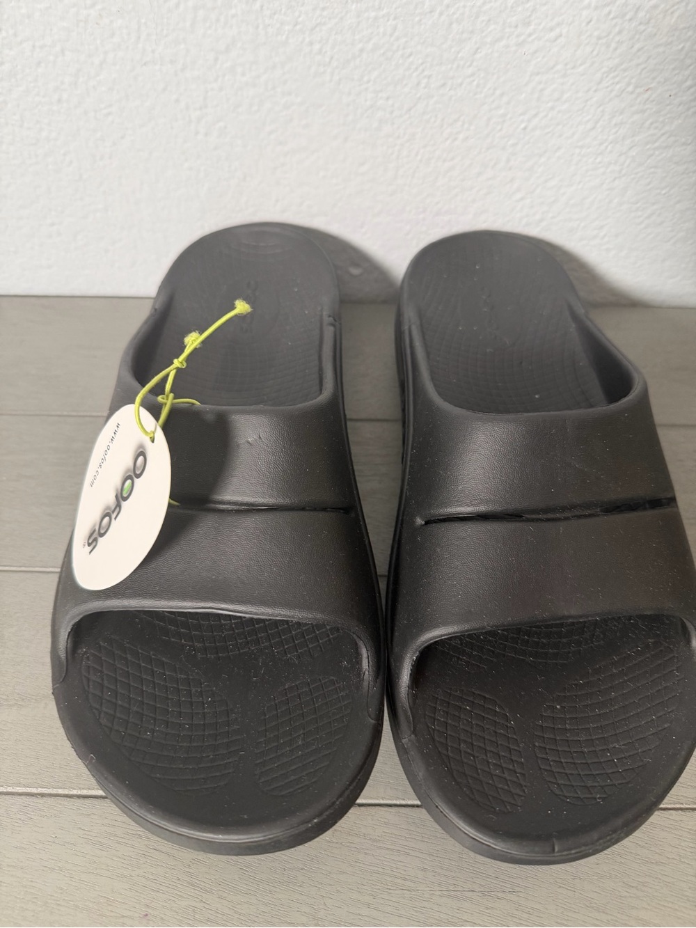 OOahh Slide Sandals OOahh foam Black Recovery Slides arch support Unisex EU 42